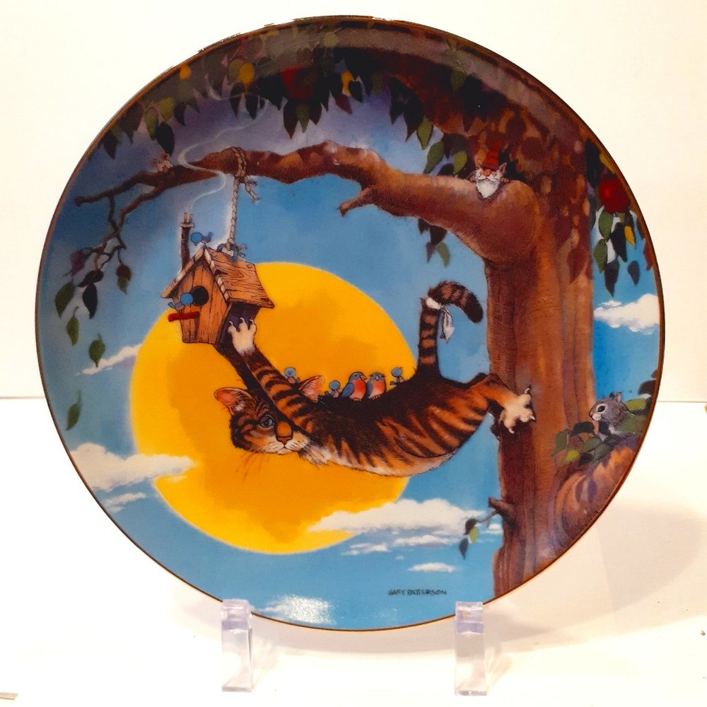 Gary Patterson Comical Cats Collector Plate Danbury Mint ~ The Hang Out 1995